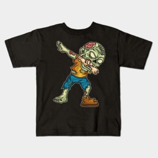 Dabbing Zombie graphic for a Halloween Costume Lover Kids T-Shirt